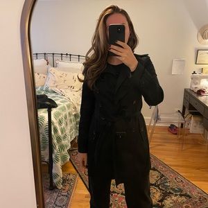 Banana republic black trench coat